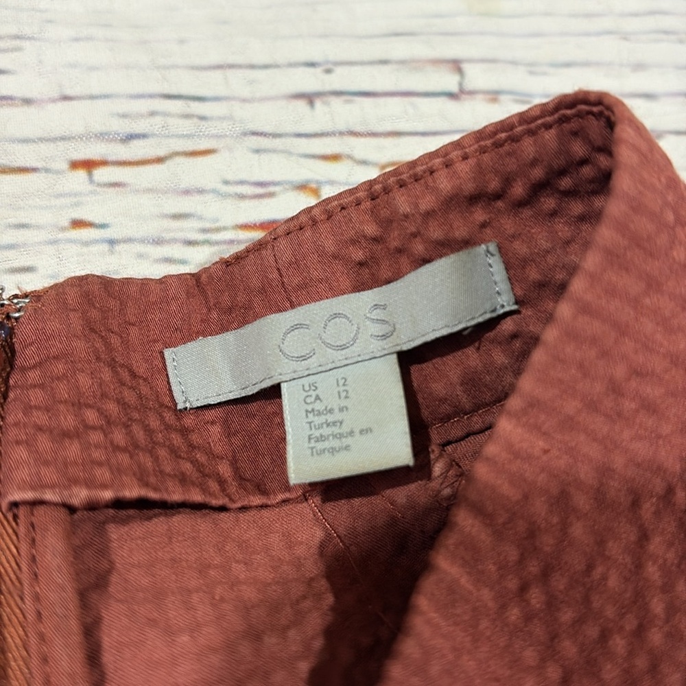 COS Rust Textured Blouse - Picture 2 of 9